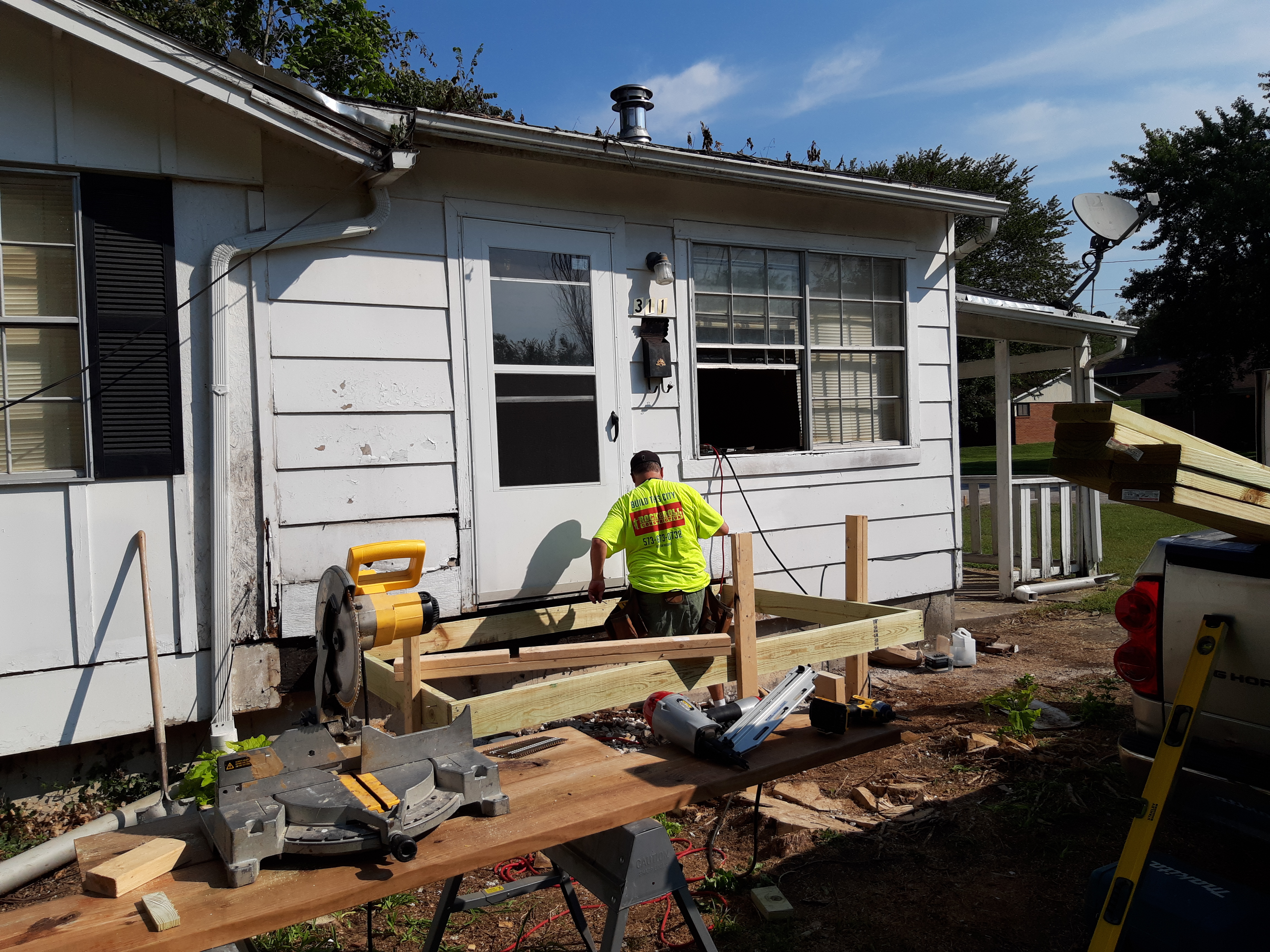 Rock and Roll Construction crew at work